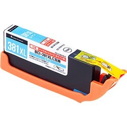 互換インクカートリッジ CANON （キヤノン） BCI-381XLC 残量検知機能 PIXUS TS8430 TS6330 TR9530a TR8630a シアン（染料） CC-C381XLC