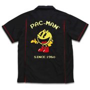 PAC-MAN ゲーセン刺繍シャツ M [キャラクターグッズ]