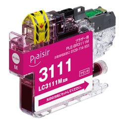 互換インクカートリッジ ブラザー LC3111M マゼンタ（染料） PLE-BR3111M