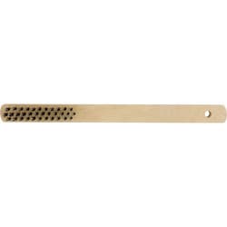 ストロングツール 木柄ワイヤーブラシ 3行 焼入鋼線 線径0.3mm 11803