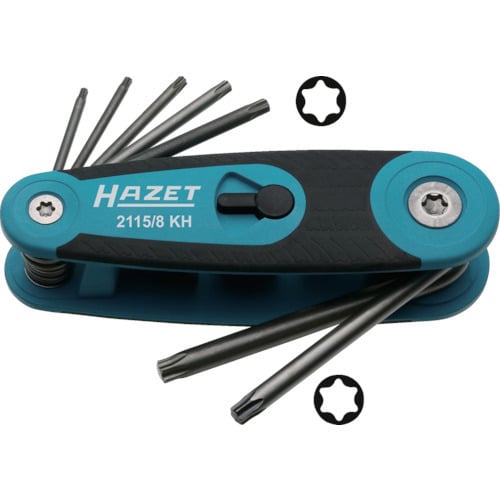 HAZET ハゼット2115/8KH [HAZET ヘックスローブレンチセット(8本タイプ・ナイフ式)]Ω