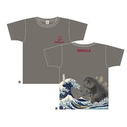 抜染Tシャツ 富嶽三十六景大怪獣ノ図 GY L [キャラクターグッズ]