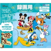DVD-R（Video with CPRM） 1回録画用 120分 1-16倍速 1枚10mmケース（透明）5P インデックス付 ディズニープリント DR-120DVX.CD1.5CA