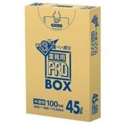 ゴミ袋 業務用 PRO 半透明 45L BOX入り 3層フィルム 100枚入 65×80cm 厚さ0.025mm PA43