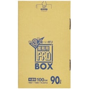 ゴミ袋 業務用 PRO 半透明 90L BOX入り 3層フィルム 100枚入 90×100cm 厚さ0.037mm PA93