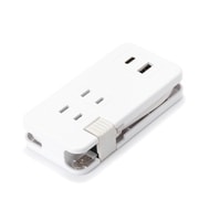 USBポート搭載 AC電源タップ ホワイト AC×3/USB-A×1/USB-C×1 PG-UACTAP04WH
