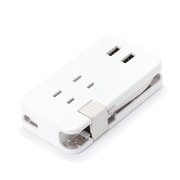 USBポート搭載 AC電源タップ ホワイト AC×3/USB-A×2 PG-UACTAP06WH