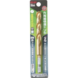 RELIEF 六角軸快速ドリル チタンコーティング 10.5mm 一体型 26895