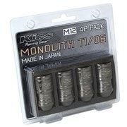 貫通ナット Kics MONOLITH T1/06 M12XP1.5 Glorious Black 4pcs グロリアスブラック MN01GK-4P