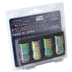 貫通ナット Kics MONOLITH T1/07 M14XP1.5 Neochro 4pcs ネオクロ MN04N-4P