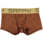 ボクサーパンツ D-515 柄ブロック 茶色 M