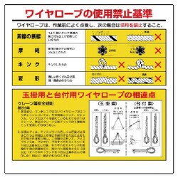 327-10 [ユニット 玉掛関係標識 玉掛用と台付用… エコユニボード 900×900]