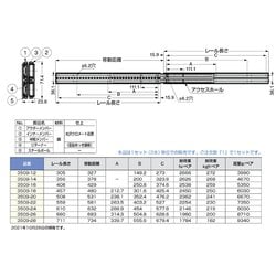 ヨドバシ.com - スガツネ工業 3509/12/1 [スガツネ工業 スライドレール