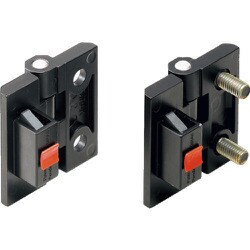 スガツネ工業 180度開き面付蝶番 418-92型 インセット扉用 ワンタッチ取付 PAT.P （170-090-758） 1個 418-9208.00-00015