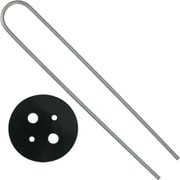 へアピン杭 黒丸付 20cm 50P 20x3x20