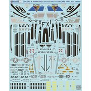 FDS-4815 アメリカ海軍 F-14トムキャット カラー&マーキング デカール Part.VII [1/48スケール デカール]