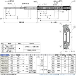 ヨドバシ.com - スガツネ工業 4670-650 [スガツネ工業 スライドレール