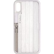 QYCS-V102WT [自撮り棒付きケース iPhoneX用 ホワイト]