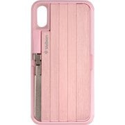 QYCS-V102PK [自撮り棒付きケース iPhoneX用 ピンク]