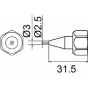 801-N-2.5 [白光 ノズル N-2.5 袋ナット付]