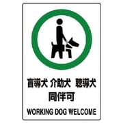 803-58 [ユニット JIS規格PVCステッカー 盲導犬介助犬聴導犬 150X100 5枚組]