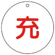 827-31 [ユニット 高圧ガス関係標識 充(丸型)・5枚組・70ФX2厚]