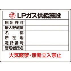 827-63 [ユニット 高圧ガス標識 LPガス供給施設]