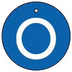 854-80 [ユニット バルブ開閉表示板 O(小)丸型・5枚組・70Ф]