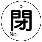 854-82 [ユニット バルブ開閉表示板 閉NO.5枚組・60Ф]