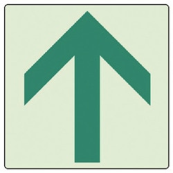 862-39 [ユニット 矢印ステッカー 蓄光 5枚組 100×100]