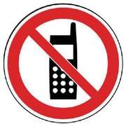 887-727 [ユニット #サインタワー用丸表示 携帯電話使用禁止 透明PET樹脂 393Ф]