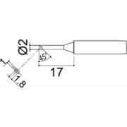 900M-T-2CM [白光 こて先 2C型 溝付 はんだメッキ 1mm]