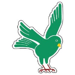 913-21 [ユニット ジョイシール 鳥 緑 PVCステッカー 425×300]