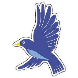913-23 [ユニット ジョイシール 鳥 紫 PVCステッカー 420×300]