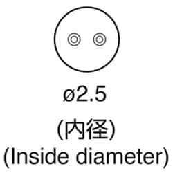 白光 ノズル シングル2本 2.5mmX9.5ピッチ A1190
