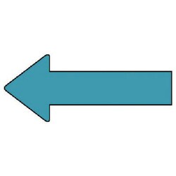 AS-23-11M [ユニット 配管識別ステッカー 方向表示 水色（中） 40×100 10枚1組]