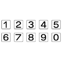 AS-24-20M [ユニット 配管ステッカー 数字1～0 各1（中） 60×60 10枚1組]