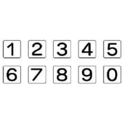 AS-24-20S [ユニット 配管ステッカー 数字1～0 各1（小） 40×40 10枚1組]