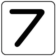 AS-24-7S [ユニット 配管ステッカー 数字7（小） アルミ 40×40 10枚1組]