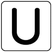 AS.25.21S [ユニット 配管ステッカー U(小) アルミ 40×40 10枚組]