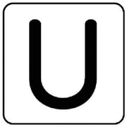AS.25.21SS [ユニット 配管ステッカー U(極小) アルミ 30×30 10枚組]