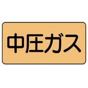 AS.4.11SS [ユニット 配管ステッカー 中圧ガス(極小) アルミ 30×60 10枚組]