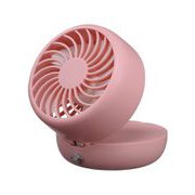 スマホ充電可能 首かけ扇風機 サーモンピンク GH-FANHHC-PK