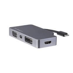 4in1 USB Type-C接続マルチディスプレイアダプタ アルミ筐体 4K/30Hz スペースグレー CDPVDHDMDPSG