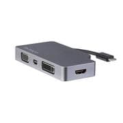 4in1 USB Type-C接続マルチディスプレイアダプタ アルミ筐体 4K/30Hz スペースグレー CDPVDHDMDPSG
