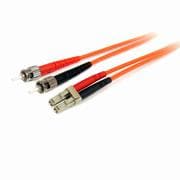 光ファイバーケーブル(光パッチコード) 3m マルチモード対応 62.5/125ミクロン 2芯Duplex LC-STコネクタ FIBLCST3
