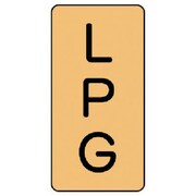 AST-4-21SS [ユニット 配管ステッカー LPG(極小) アルミ 60×30 10枚組]