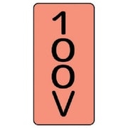 AST-7-2SS [ユニット 配管ステッカー 100V(極小) アルミ 60×30 10枚組]