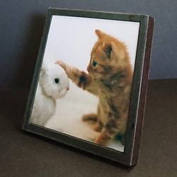 写真用パネル フォトプレート マグ L判スクエア オリーブグリーン