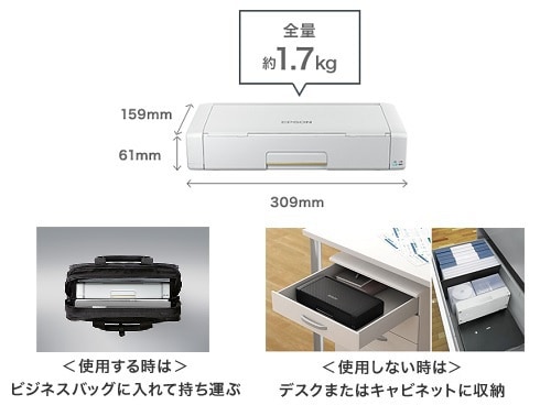 ヨドバシ.com - エプソン EPSON ビジネスインクジェットプリンター A4カラーモバイル 無線LAN・Wi-Fi対応 バッテリー内蔵 ブラック  PX-S06B 通販【全品無料配達】